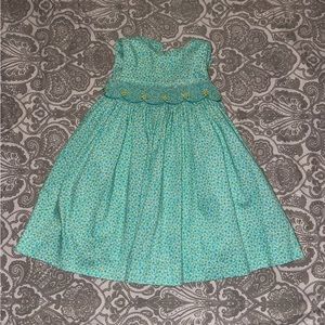 Luli dress with blue and green flowers